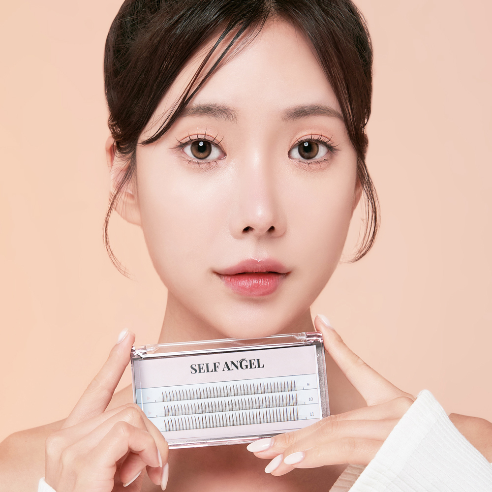 셀프천사 다크 브라운 가닥 속눈썹 붙이기 연장 갈색 부분 인조 아이돌 래쉬 트윙클 A형 - 상품 이미지