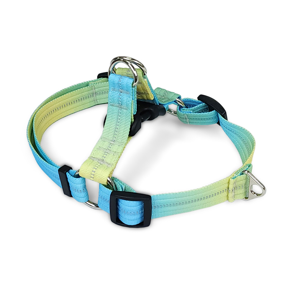 페르니 반사형 앞섬방지 강아지 하네스 가슴줄 Y형 레인보우팝 국산 - 상세 이미지 2