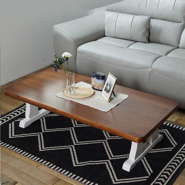 원목 좌식 식탁 엔틱 쇼파 테이블 심플 사각 소파 테이블