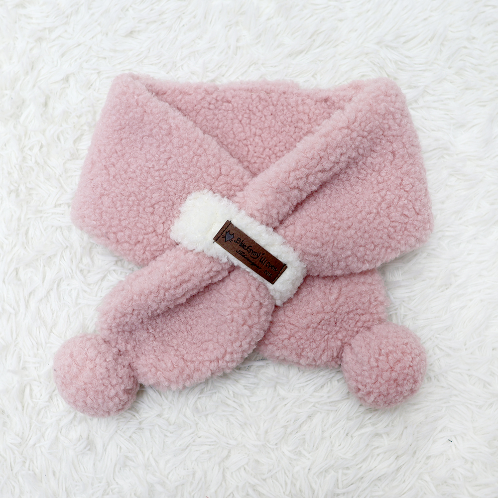 아기 유아 아동 여아 남아 목도리 넥워머 머플러 S뽀글 방울 넥키(투톤 뽀글이 방울 넥키)