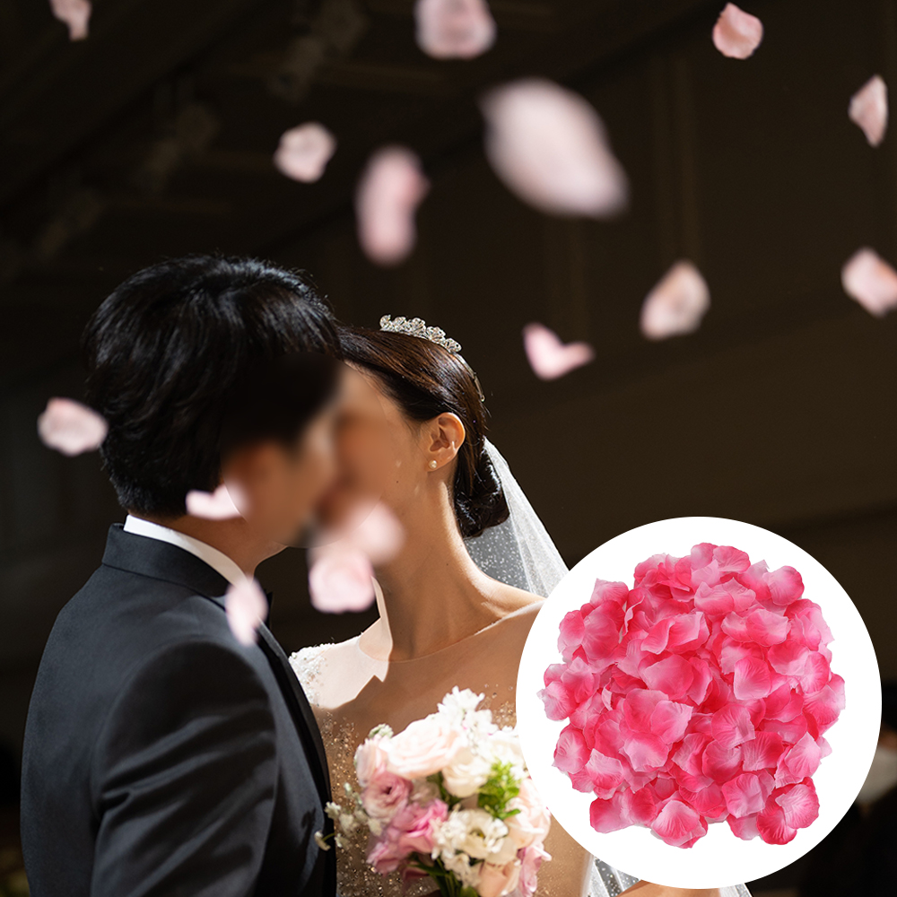 플라워샤워 12종 조화 꽃잎 100장 결혼식 웨딩 본식 호텔 프로포즈 장미 용품 꽃가루 - 상품 이미지