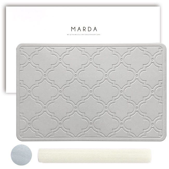 MARDA 마르다 3D 규조토 발매트 모던 M 화장실 매트 욕실 주방 발판매트