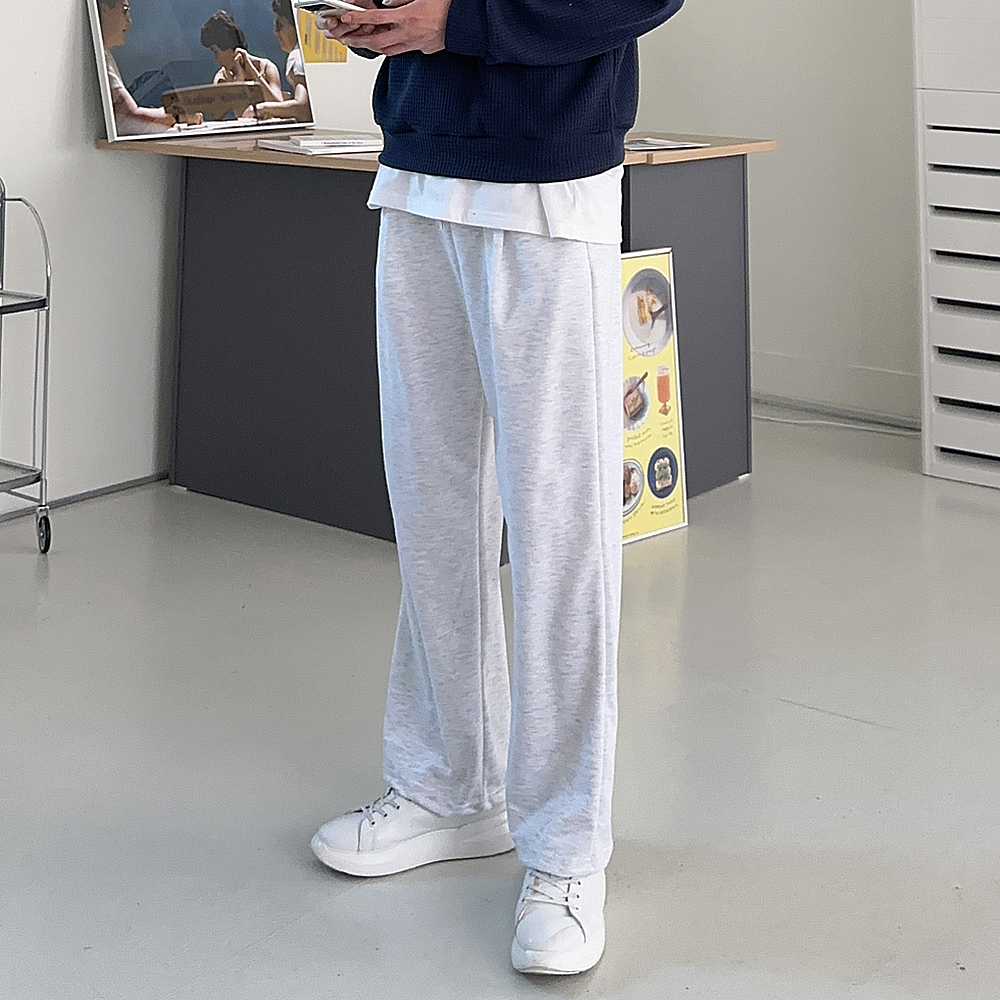 남자와이드팬츠 밴딩 스판 남성트레이닝팬츠 남자면바지 - 상세 이미지 3
