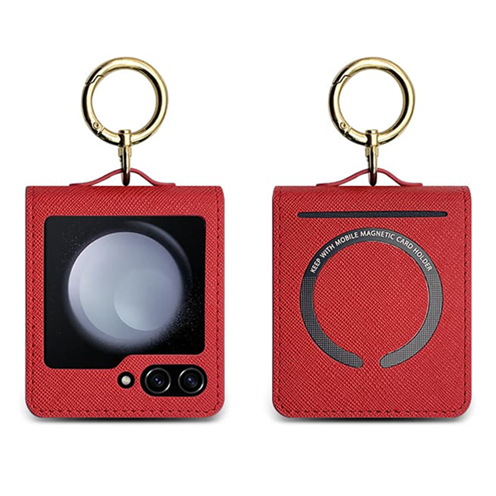 지플립 맥세이프 지갑 케이스 레드, 갤럭시Z 플립5 - 상품 이미지