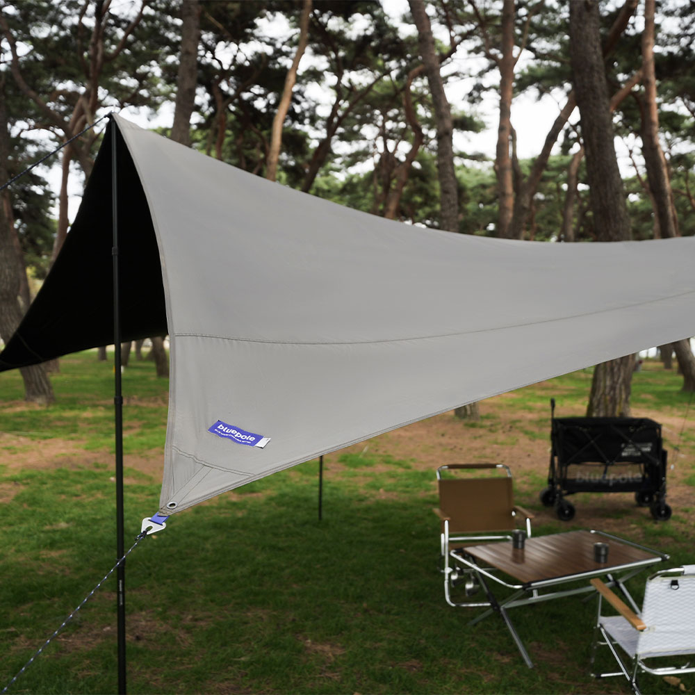 블루폴 캠버 옥타 타프 캠핑 대형 그늘막 방수 블랙코팅 타프스크린