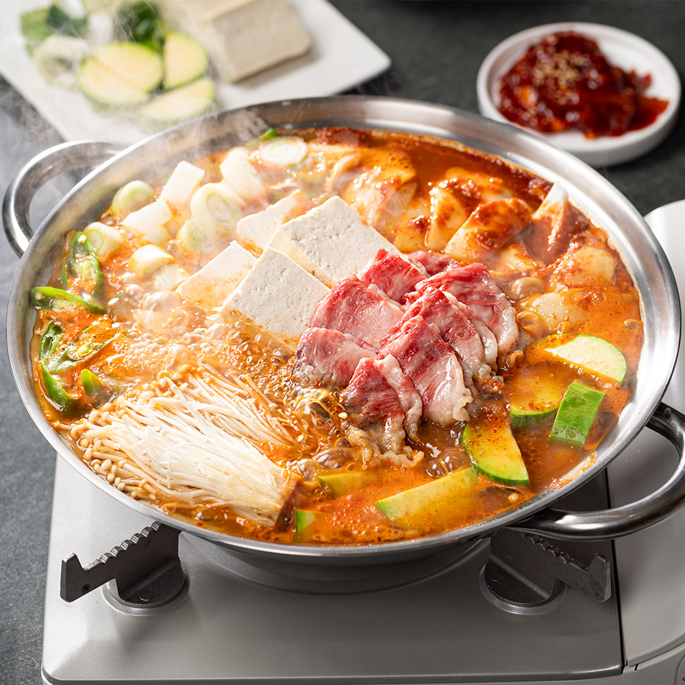 우삼겹 된장찌개 밀키트 650g 캠핑음식