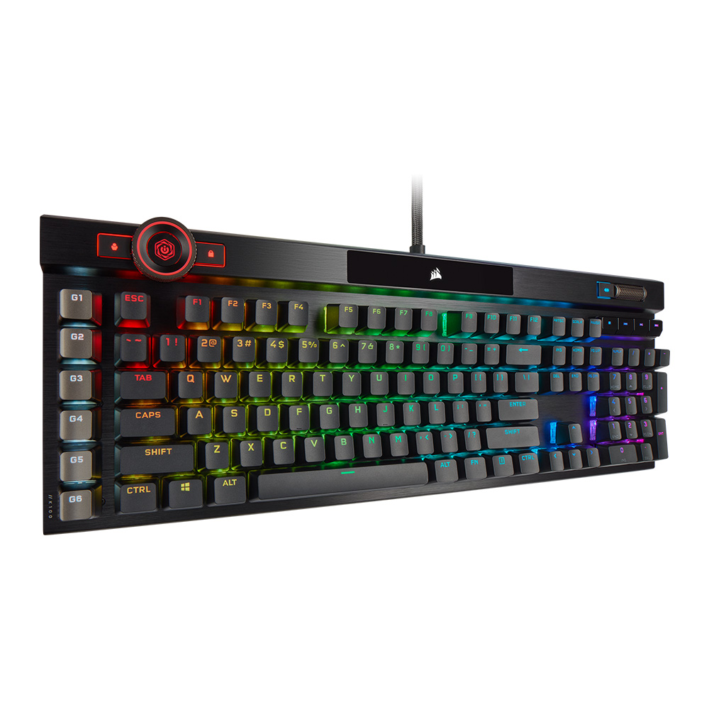커세어 K100 RGB PBT 은축 게이밍 기계식 키보드 골드키캡 에디션(영문) - 상세 이미지 4