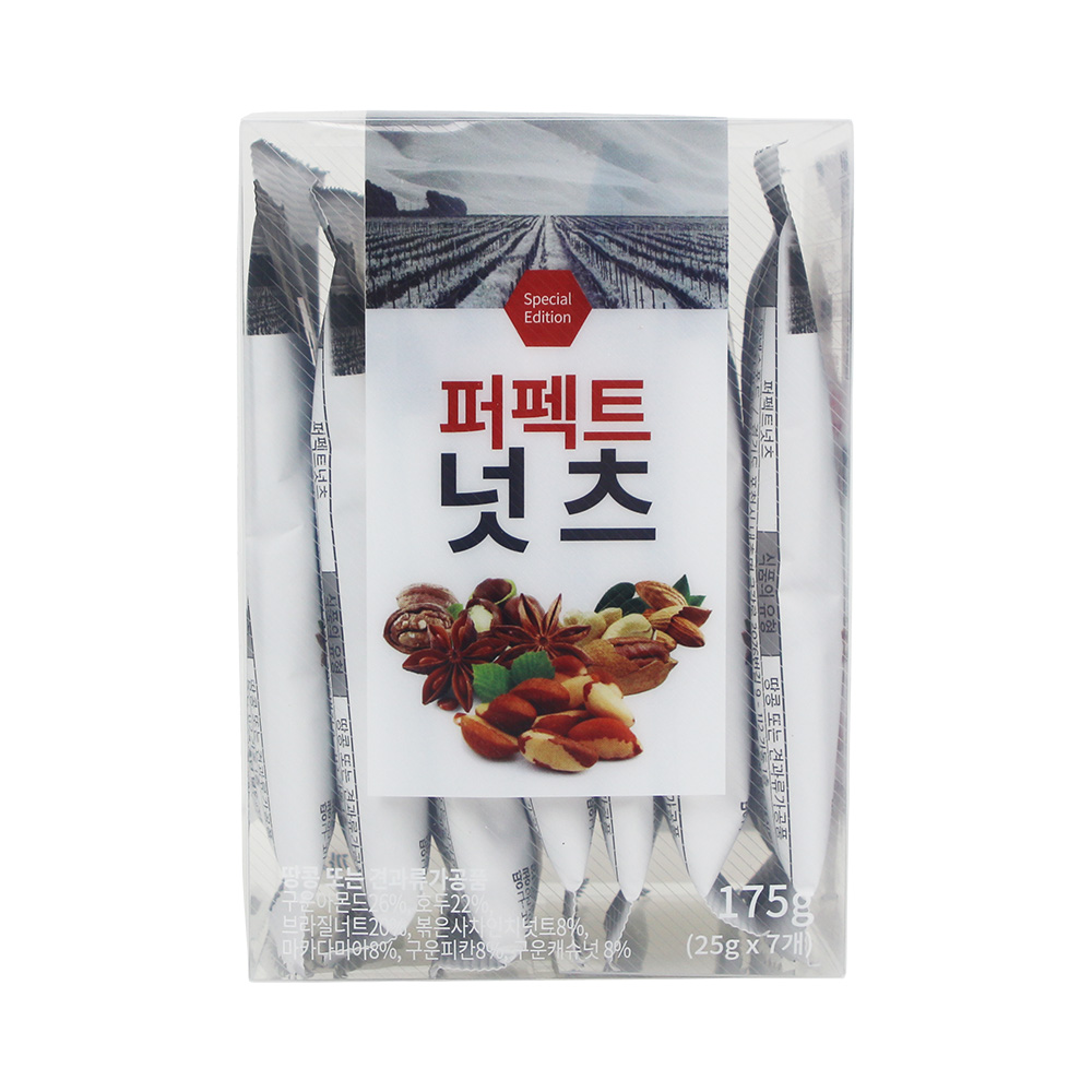 퍼펙트넛츠 25g x 7개입 하루견과 일주일팩 패키지 : 다다모마켓