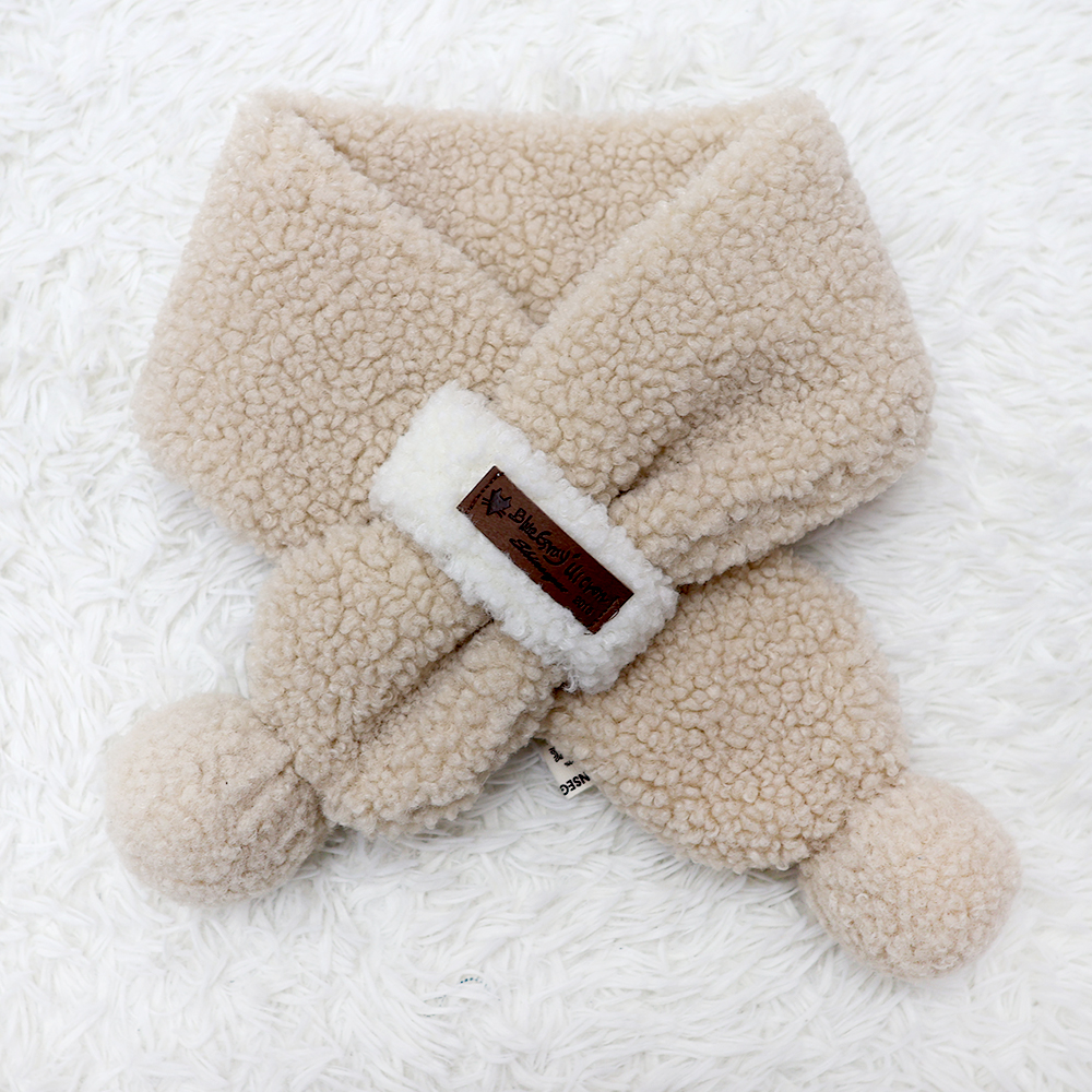 아기 유아 아동 여아 남아 목도리 넥워머 머플러 S뽀글 방울 넥키(투톤 뽀글이 방울 넥키)