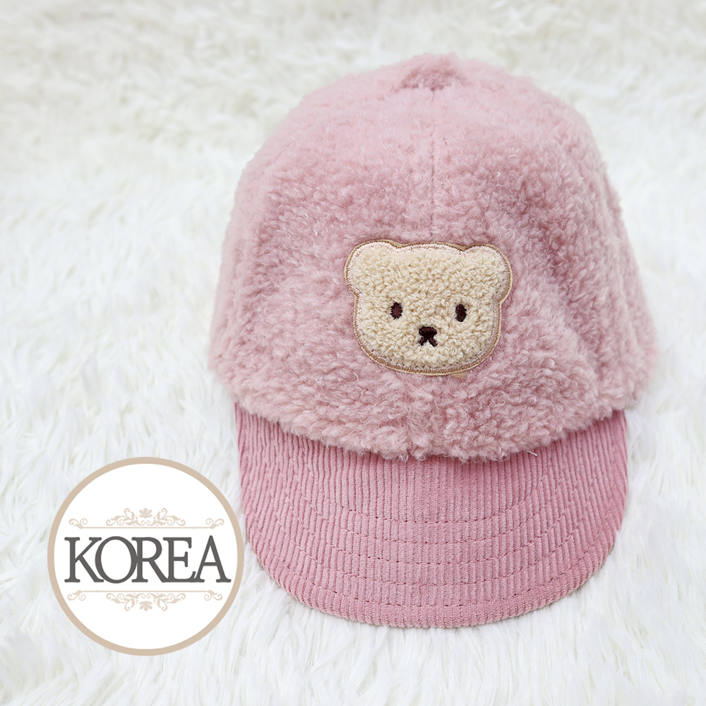 아기 유아 키즈 신생아 골덴 캡모자 S뽀글베어(곰돌이뽀글골덴얌체) - 상세 이미지 5