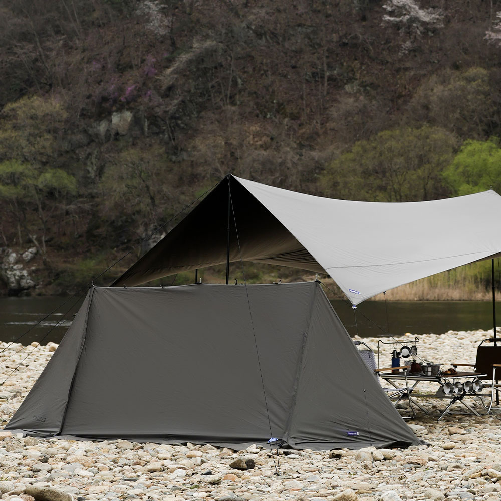 블루폴 캠버 스토리지 스크린 캠핑 타프 사이드월 바람막이 윈드스크린 가림막