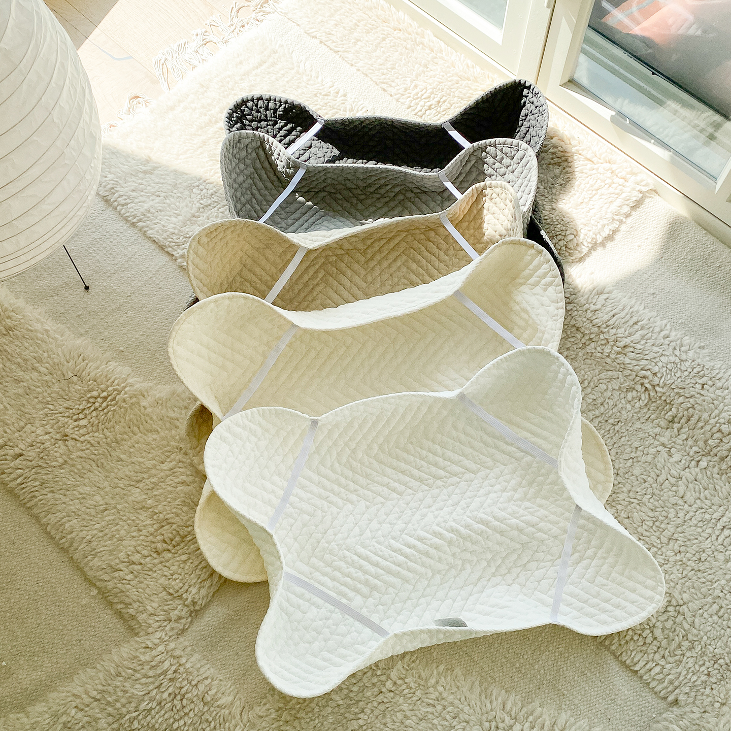 1+1 오가닉 순면 무형광 피그먼트 밴딩 밴드 베개커버 4060