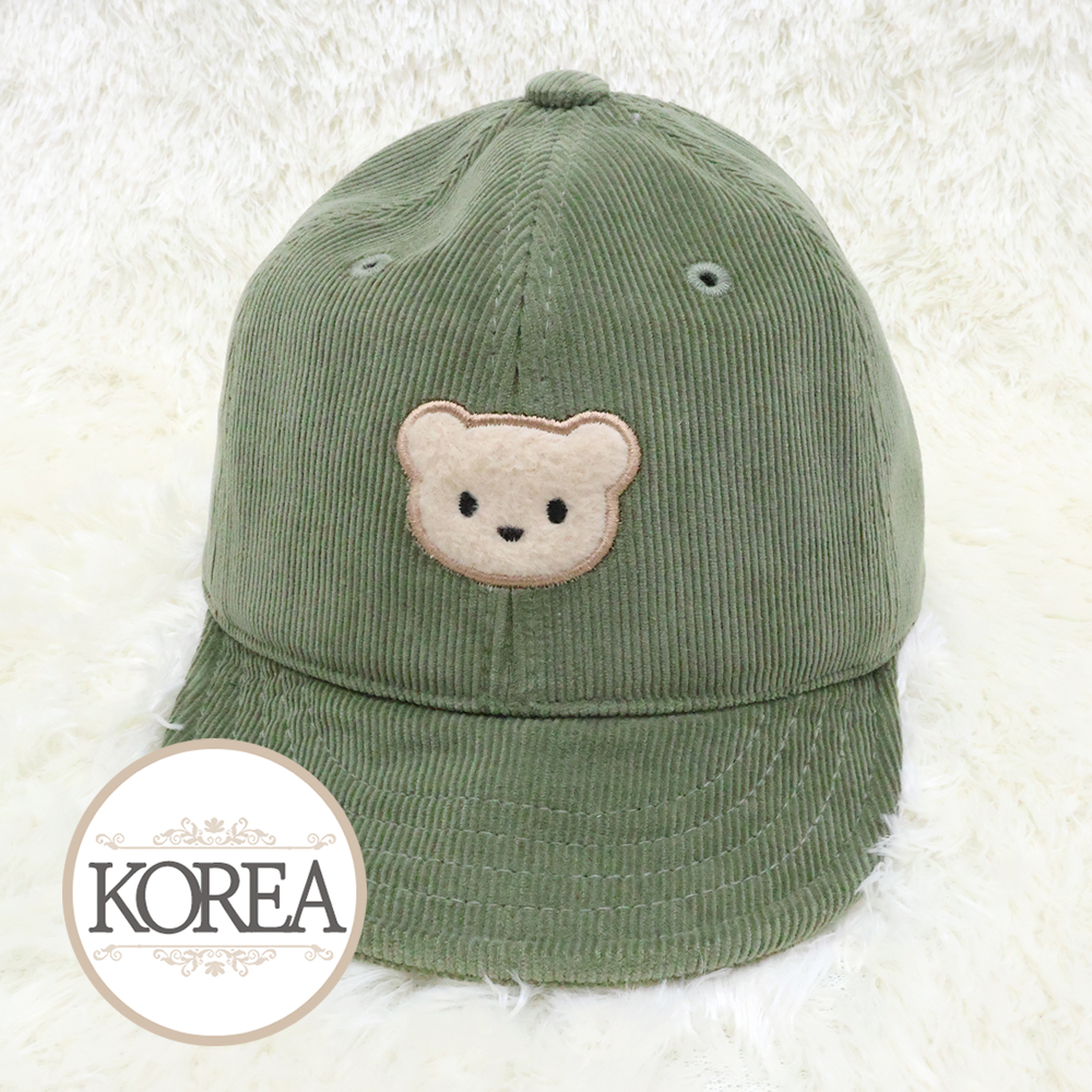 아기 유아 키즈 신생아 골덴 캡모자 S미니베어(골덴곰돌이얌체) - 상세 이미지 3