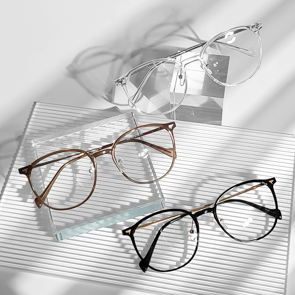 가벼운 투명안경테 뿔테 오버사이즈 패션 남자 여자 자외선 블루라이트차단 안경