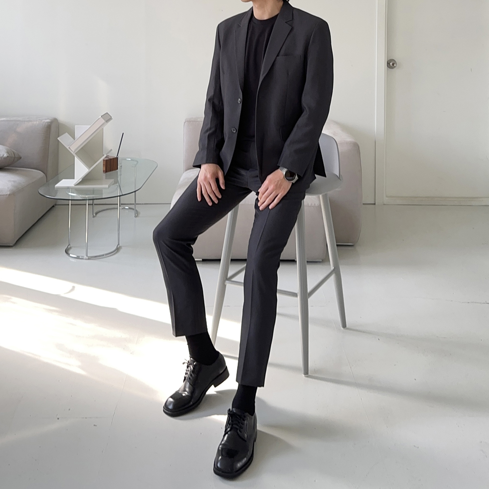 남자셋업수트 빅사이즈 봄 가을 남성수트 남자정장 이미지 2