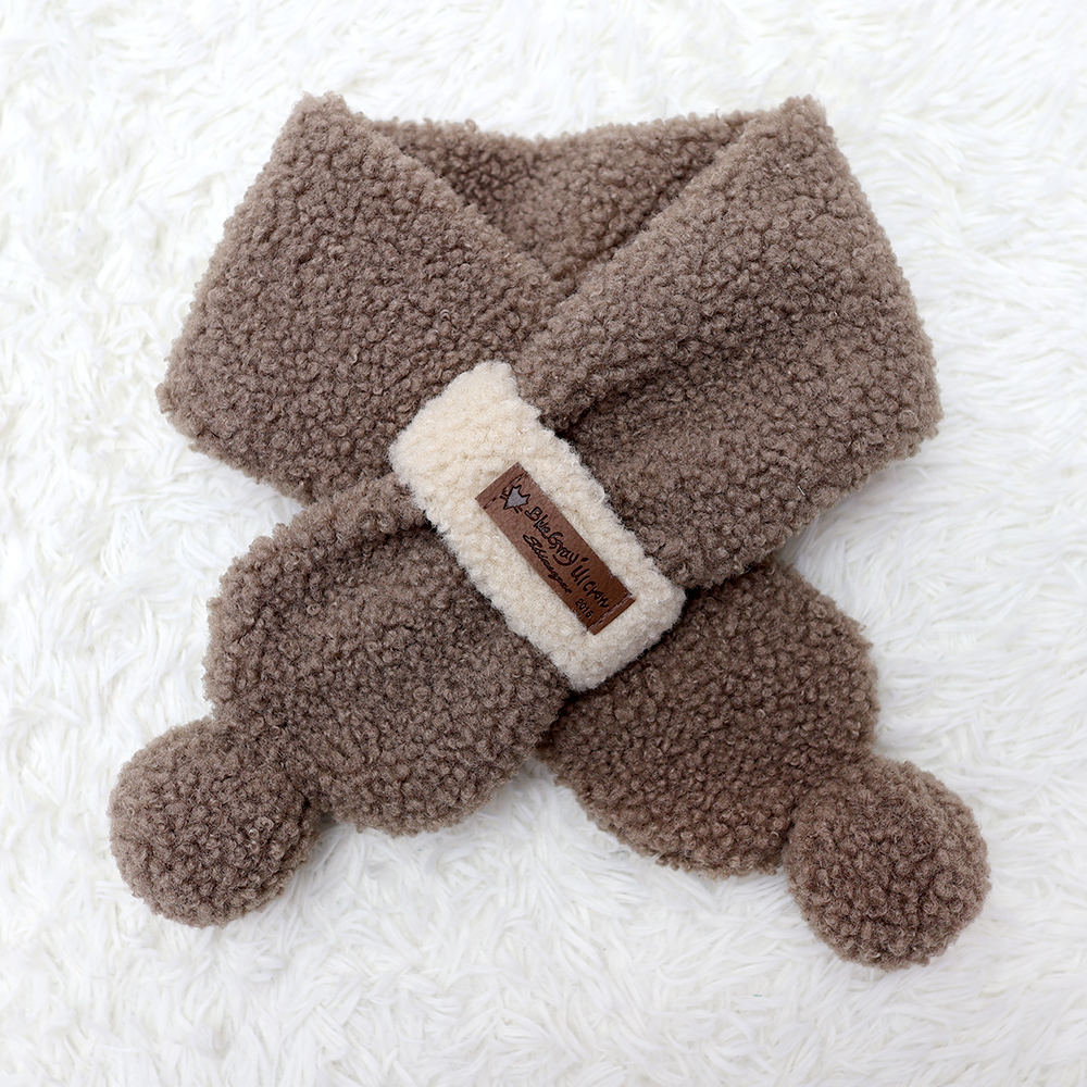 아기 유아 아동 여아 남아 목도리 넥워머 머플러 S뽀글 방울 넥키(투톤 뽀글이 방울 넥키)