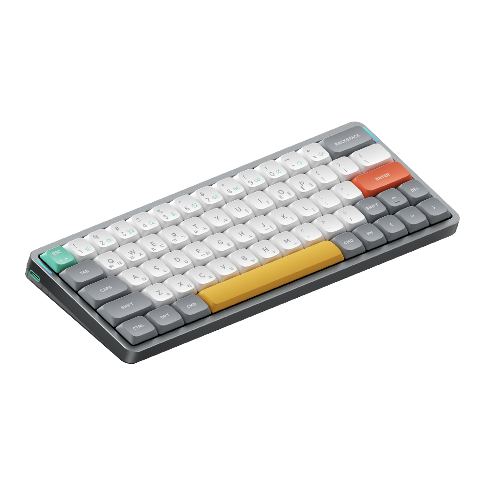 NUPHY AIR60 V2 기계식키보드 블루투스 무선 유선 슬림 미니 루나 그레이, 갈축 - 상세 이미지 2