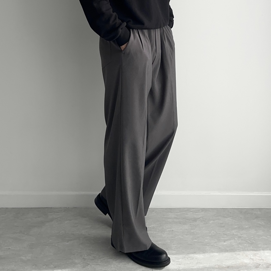 1+1 남자와이드슬랙스 회색슬래스 - 상세 이미지 5