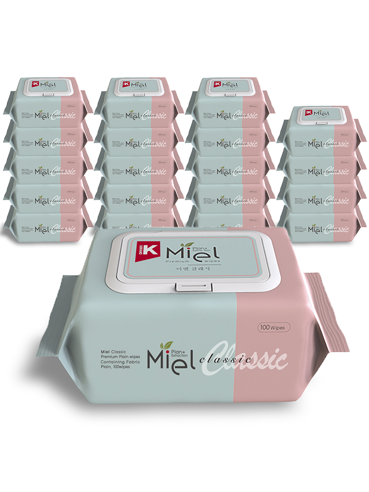 (무통장입금가능)미엘 클래식 아기물티슈 캡형 100매 10팩