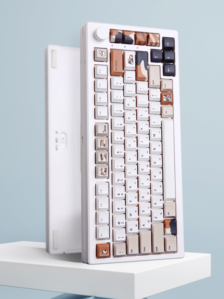 가츠 닌자 N1프로 화이트 말차축 아이 패드 폰 갤럭시 유 무선 블루투스 커스텀 조약돌 키보드