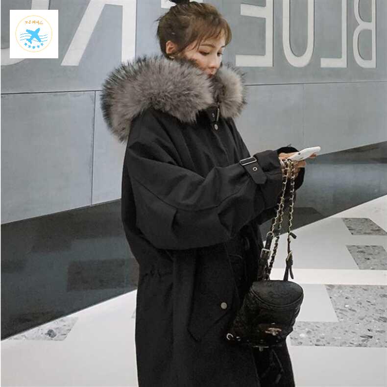 점퍼 야상 여성 겨울 사파리 아우터 롱 파카 오버핏 상품 이미지