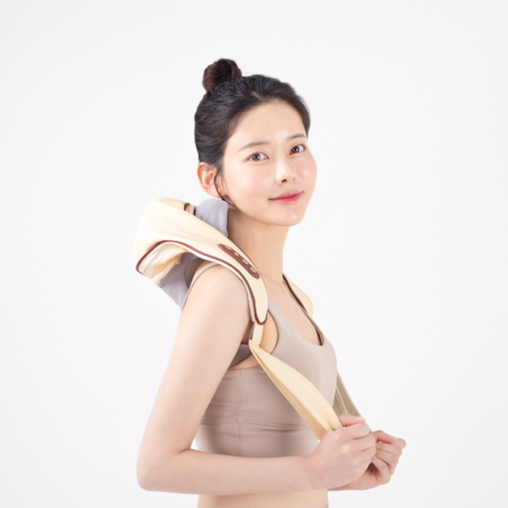 헤몬 넥앤숄더 무선 온열 충전식 4D 목 어깨 승모근 뭉친근육 지압 주무름 안마기 - 상세 이미지 4