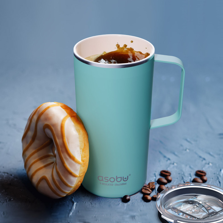아소부 스테인레스 타워 머그 600ML 예쁜머그컵/카페머그컵/홈카페 - 상세 이미지 5