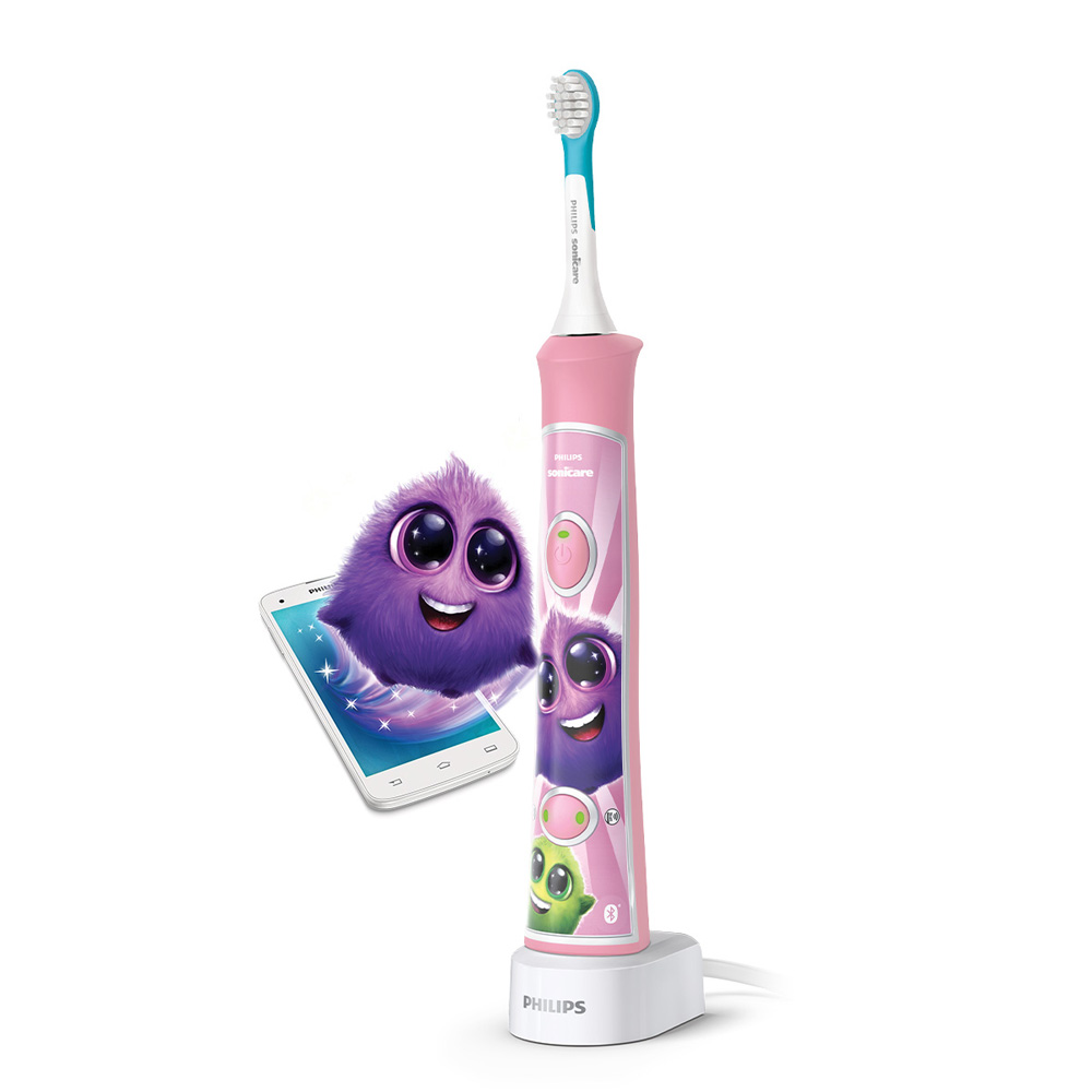 필립스 소닉케어 키즈 전동칫솔 3세 이상용 핑크 HX6351/44