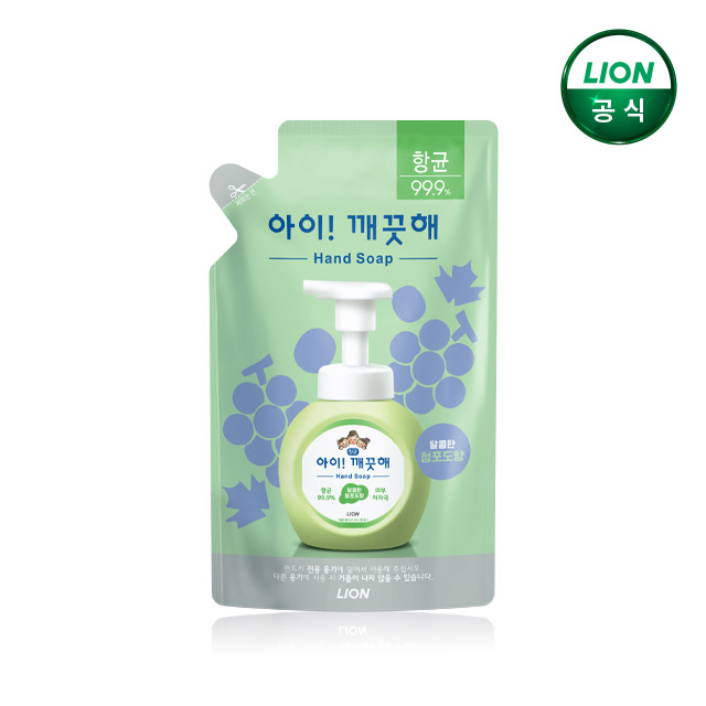 아이깨끗해 핸드솝 청포도 450ml 리필 x 1개 / 거품형 손세정제