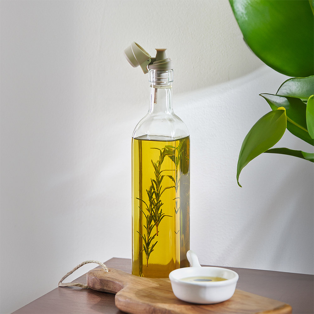 아트웨어 사각큐비 유리 원터치 소스병 실리콘 노즐 오일병 2P세트 250ml / 500ml - 상세 이미지 2