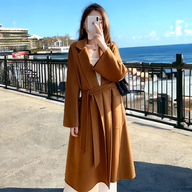 나비올라 지블링 울100% 핸드메이드 롱코트