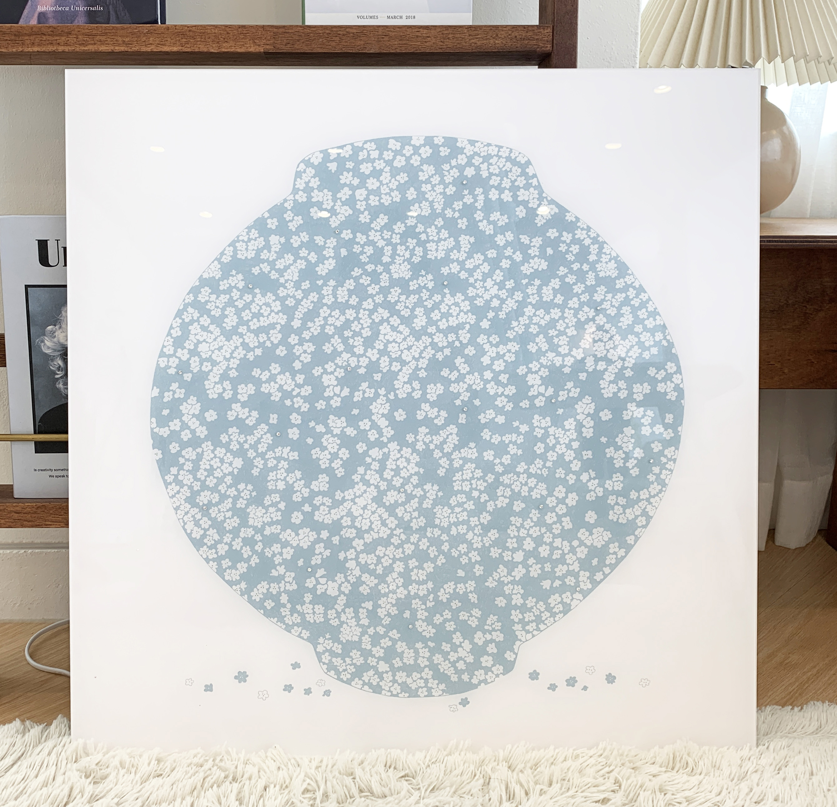 달항아리 그림 디아섹 아크릴 액자 거실 인테리어 20x20인치 - 상품 이미지