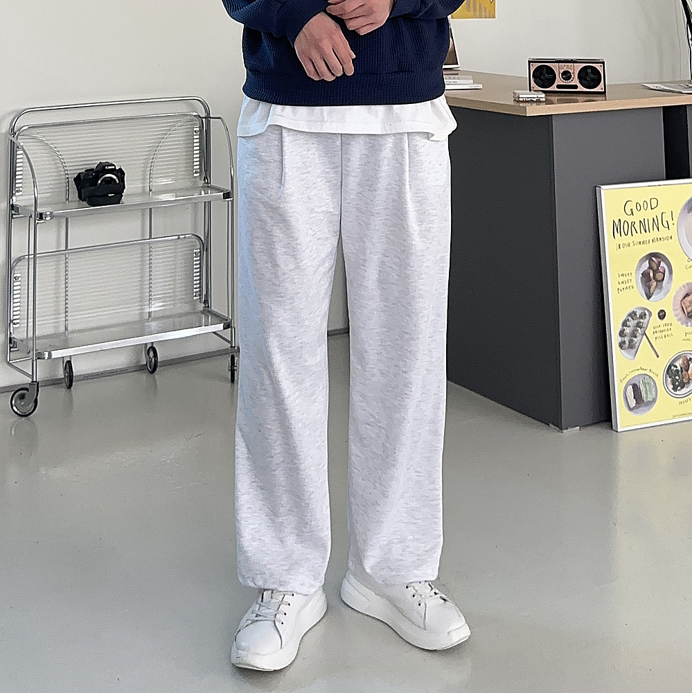 남자와이드팬츠 통큰 트레이닝 남성고무줄바지 남자면바지 - 상품 이미지