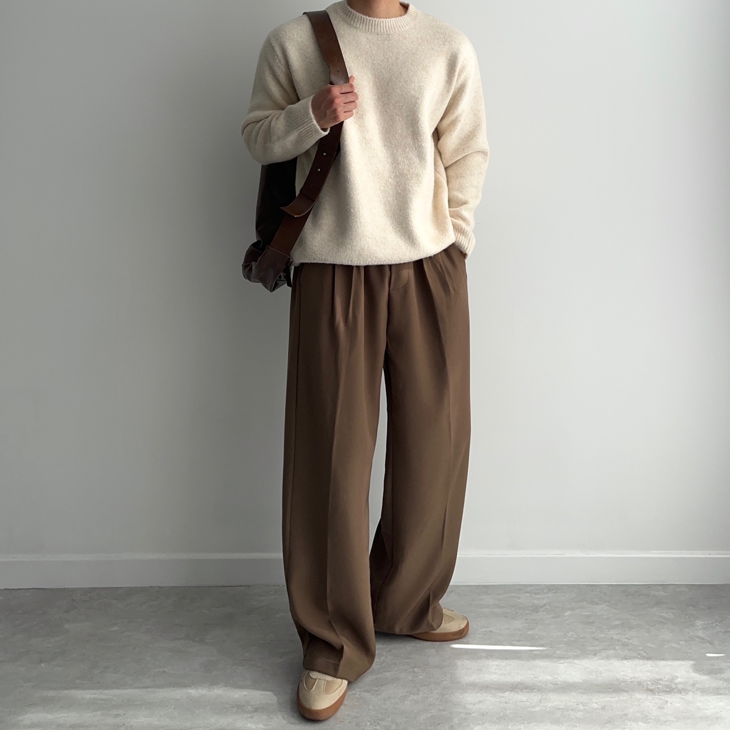 1+1 남자와이드슬랙스 회색슬래스 - 상세 이미지 4