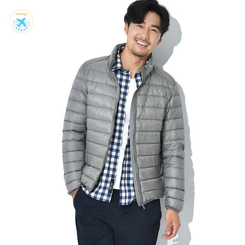 슬림 남성 패딩 초경량 덕다운 후드 - 상세 이미지 4