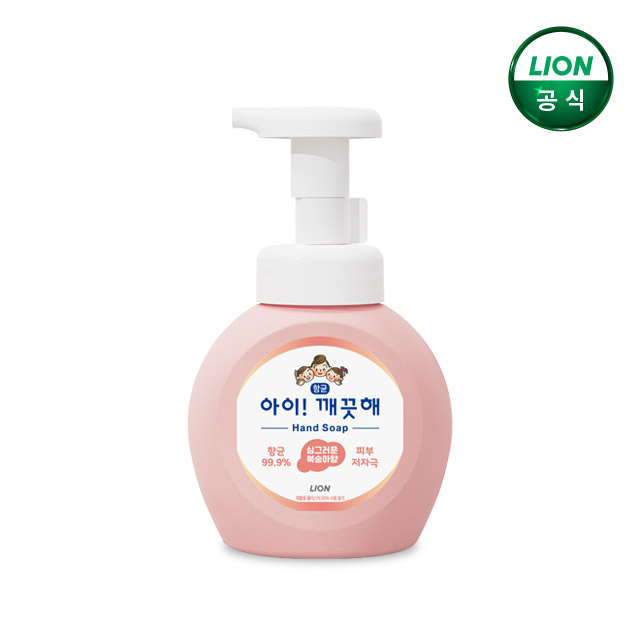 아이깨끗해 핸드워시 복숭아 용기 250ml x 1개 / 거품형 손세정제