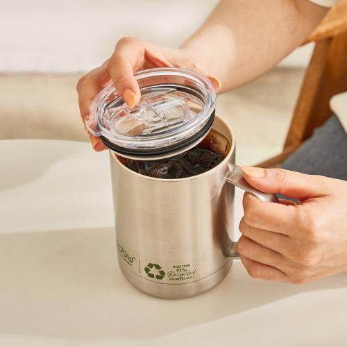 아소부 리싸이클 스텐 보온보냉 얼티밋 머그 360ml - 메인 이미지