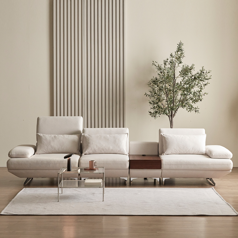 모던홈즈 어거스트 일자형 리프트업 스윙 4인용 이지클린 패브릭 소파