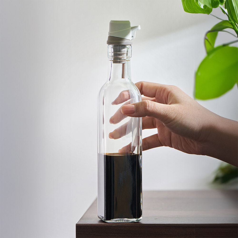 아트웨어 사각큐비 유리 원터치 소스병 실리콘 노즐 오일병 2P세트 250ml / 500ml - 상세 이미지 3