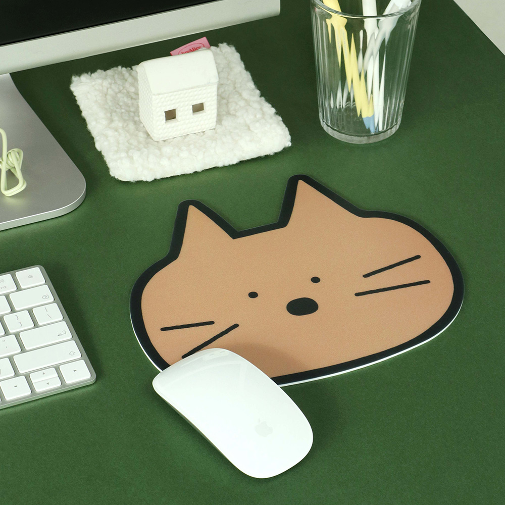 아이코닉 두들 마우스패드 05-08 (휴대용 귀여운 캐릭터 데스크)Cheese cat - 메인 이미지