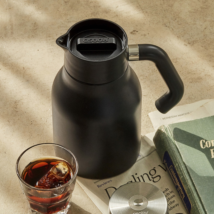 아소부 스테인레스 보온보냉 핸들서버 1L