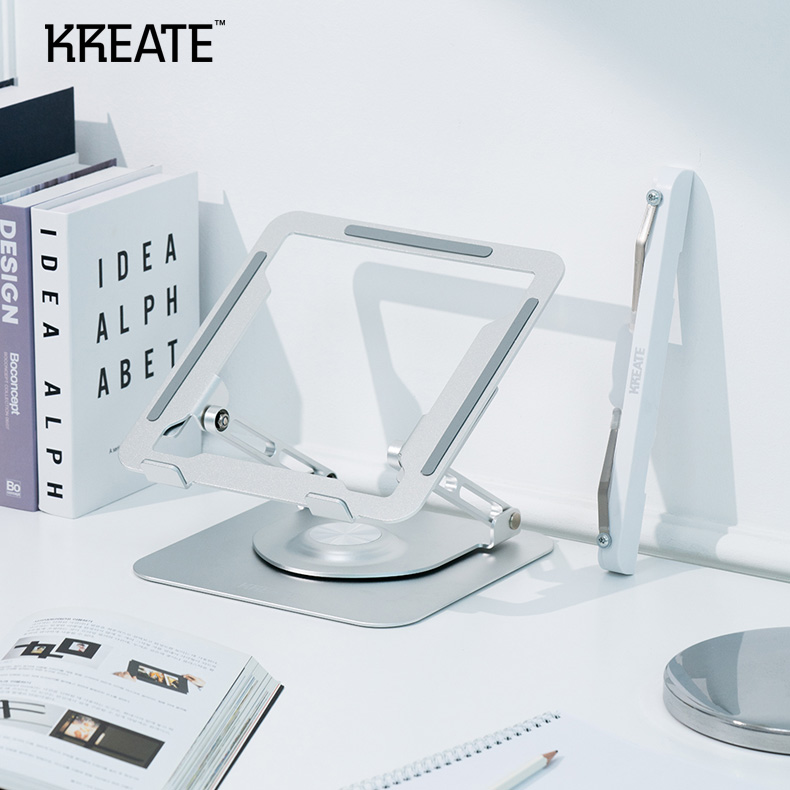 크리에이트 360도 회전 알루미늄 노트북 맥북 거치대 T5