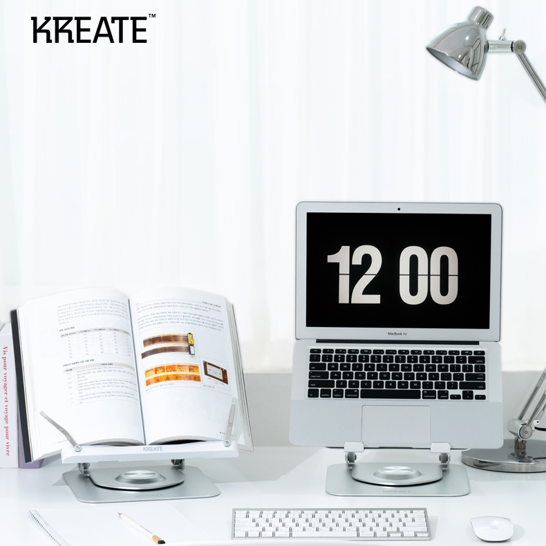 크리에이트 360도 회전 알루미늄 노트북 맥북 거치대 T5