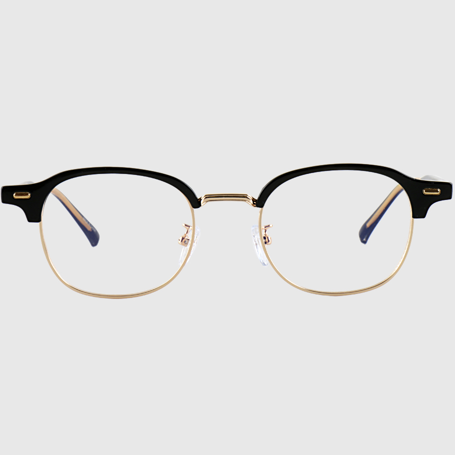 블루라이트 차단 안경 다각형 사각 안경테 투명 하금테 반테 뿔테 자외선 가벼운