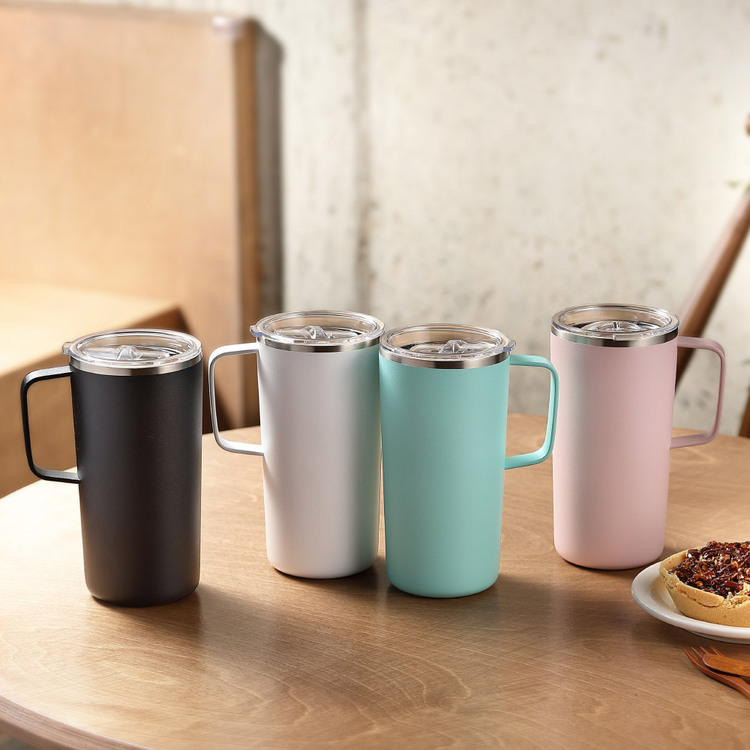 아소부 스테인레스 타워 머그 600ML 예쁜머그컵/카페머그컵/홈카페 - 메인 이미지