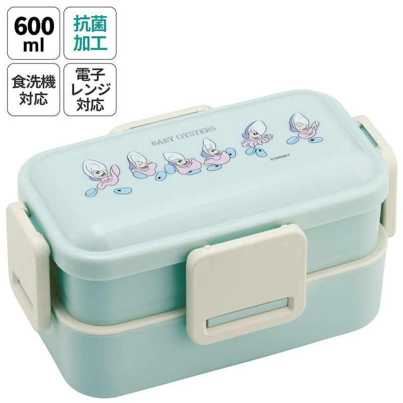 스케이터 디즈니 YOUNG OYSTERS 캐릭터 식기세척기대응 항균 4면락 2단 도시락 런치박스 600ml PFLW4AG - 주방·식기 - 하카타몰