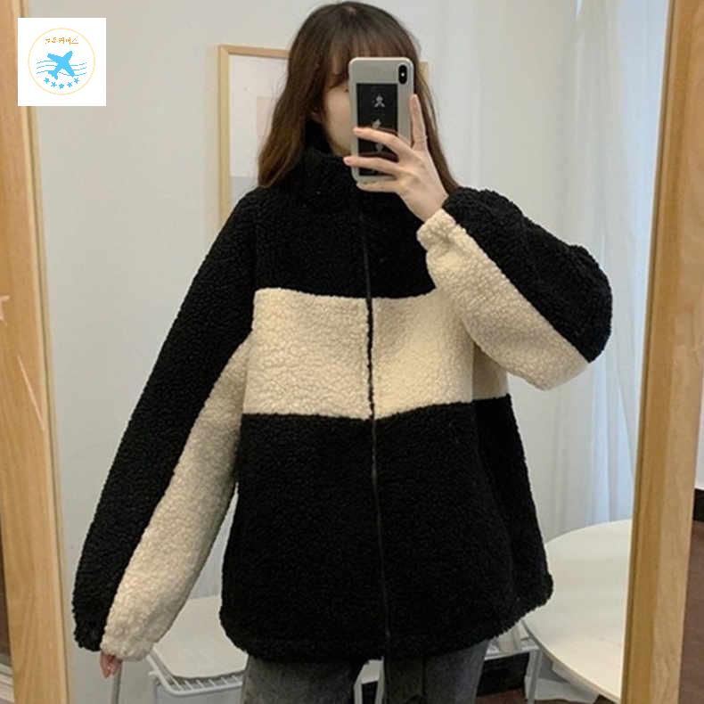 후리스 오버핏 겨울 곰돌이 양털 뽀글이 여성 데일리 상품 이미지