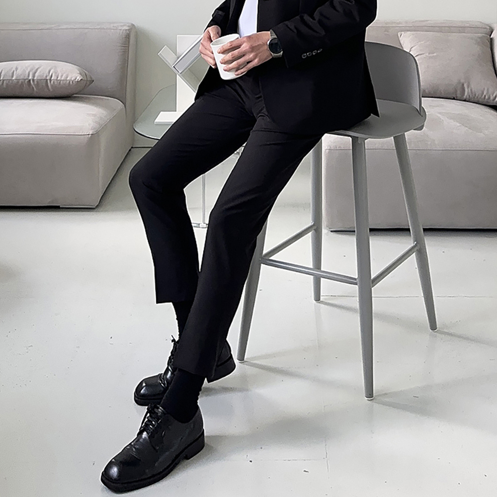 남자슬랙스 남자정장바지 빅사이즈 밴딩 슬랙스 - 상세 이미지 2