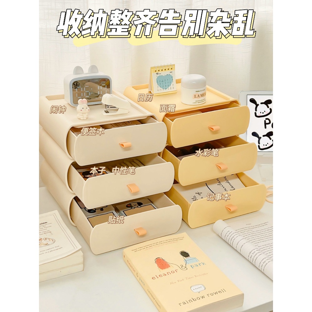 책상위 서랍장 정리함 사무실 데스크 책상 학용품정리함 탁상서랍 수납함 - 상세 이미지 3