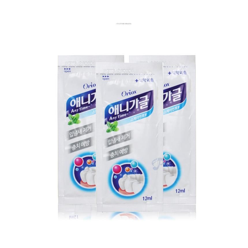 일회용가글 12ml 10개 휴대용가글 오릭스 애니 대용량 가그린 - 상품 이미지